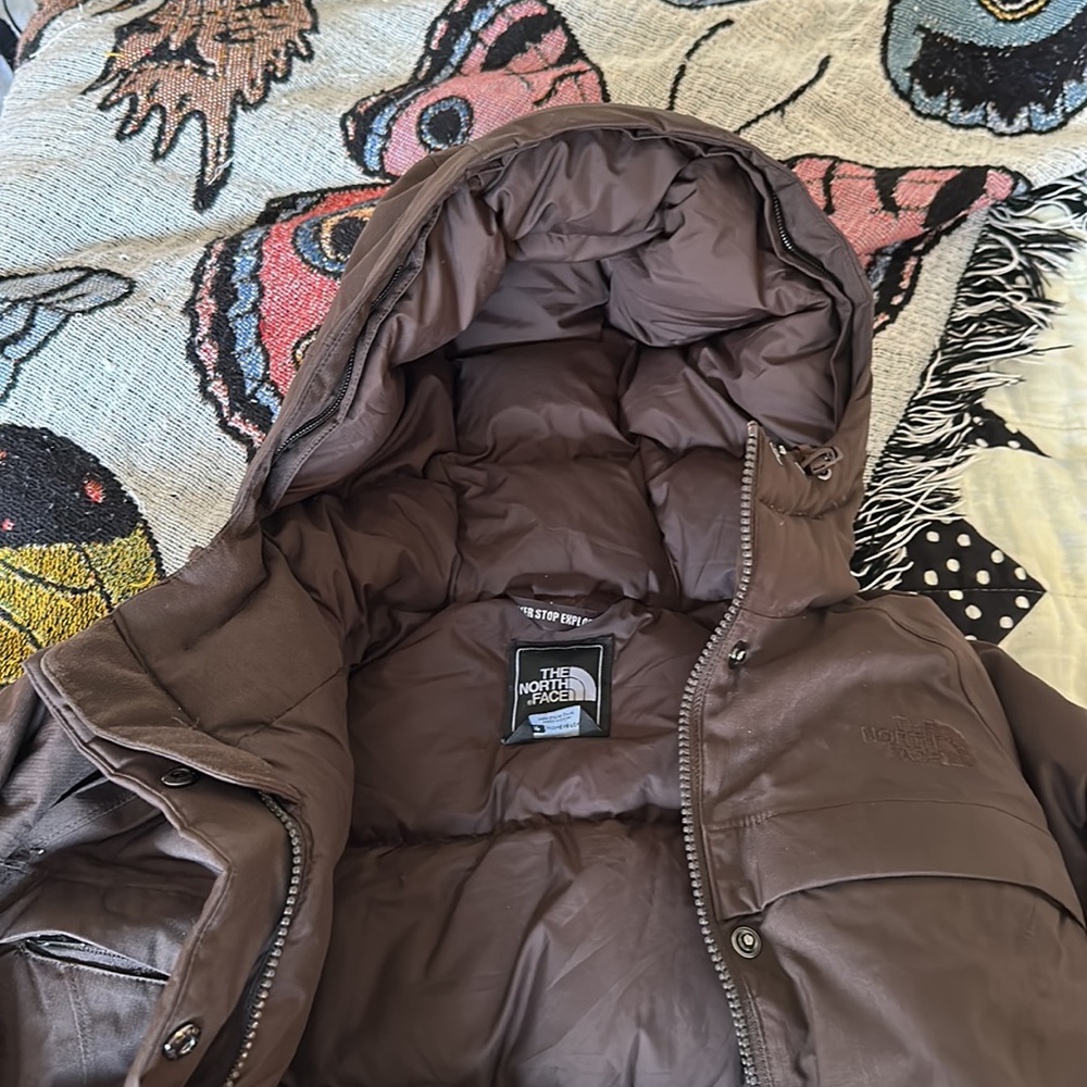 North Face Goose Down Chocolate Brown Parka Jacket